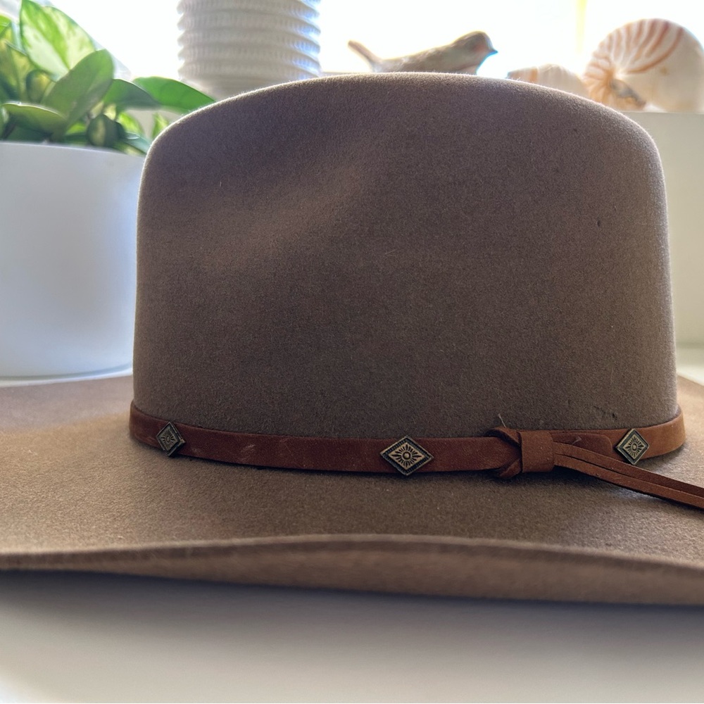 Vintage Beaver Brand Fur Felt Brown Western Hat Cowboy Festival Hat USA 6 7/8 - Picture 2 of 11